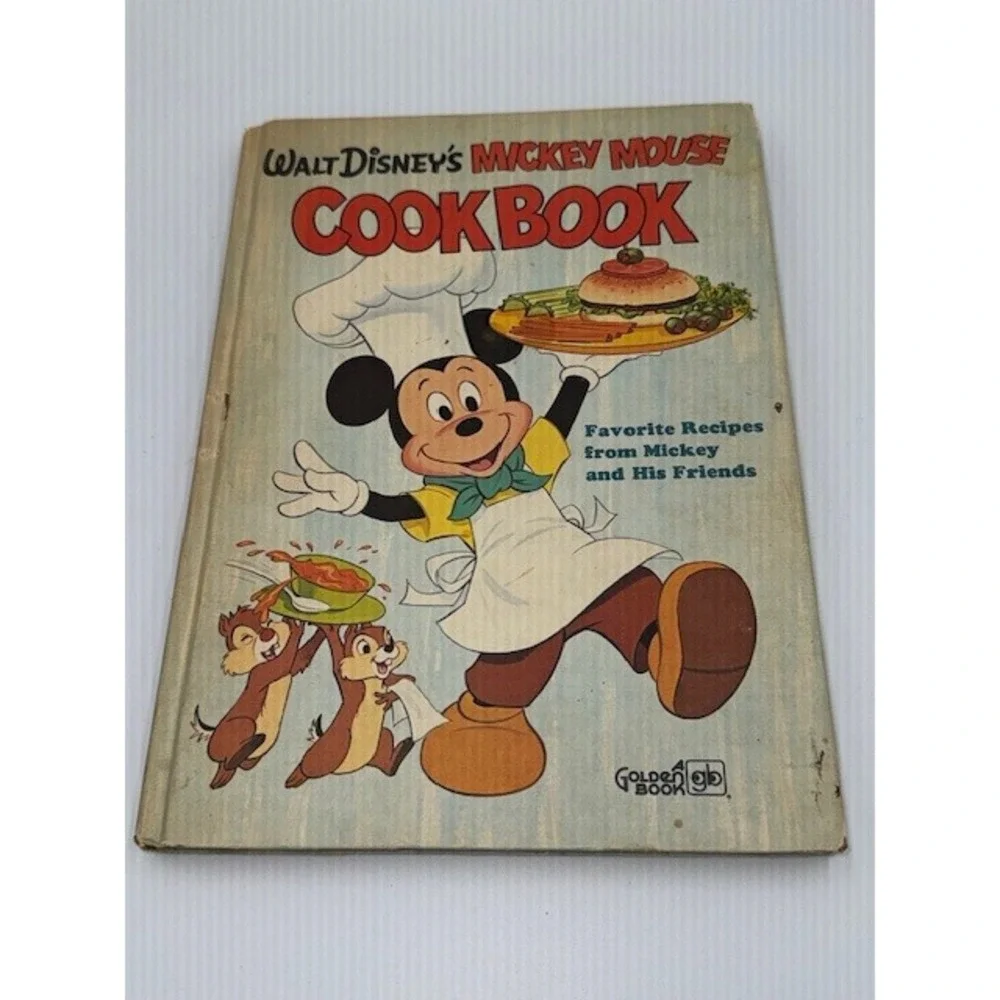 Vintage 1975 Walt Disney's Mickey Mouse Cookbook Hardcover Golden‎ Press~Recipes